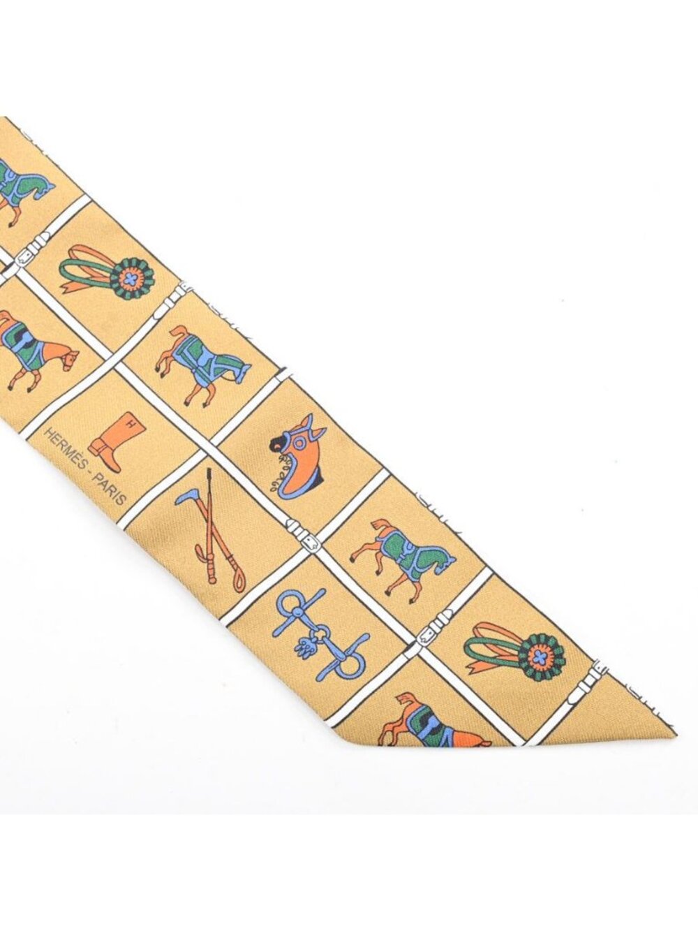 Hermes Scarf Twilly Scarves Brown - Picture 3 of 5